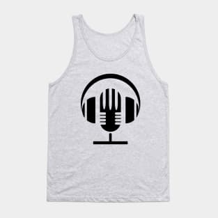 Microphone with headphones Tank Top